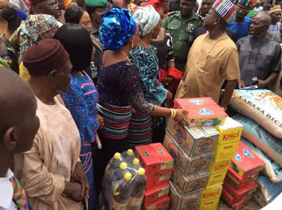 Mrs Osibanjo donating the cheap items