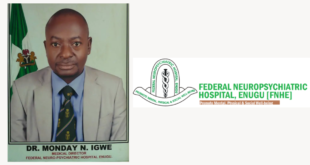 Corruption god: Wickedness, Fraud, Corruption, and Nepotism Takes over Federal Neuropsychiatric Hospital Enugu under Medical Director Monday Igwe's Watch.