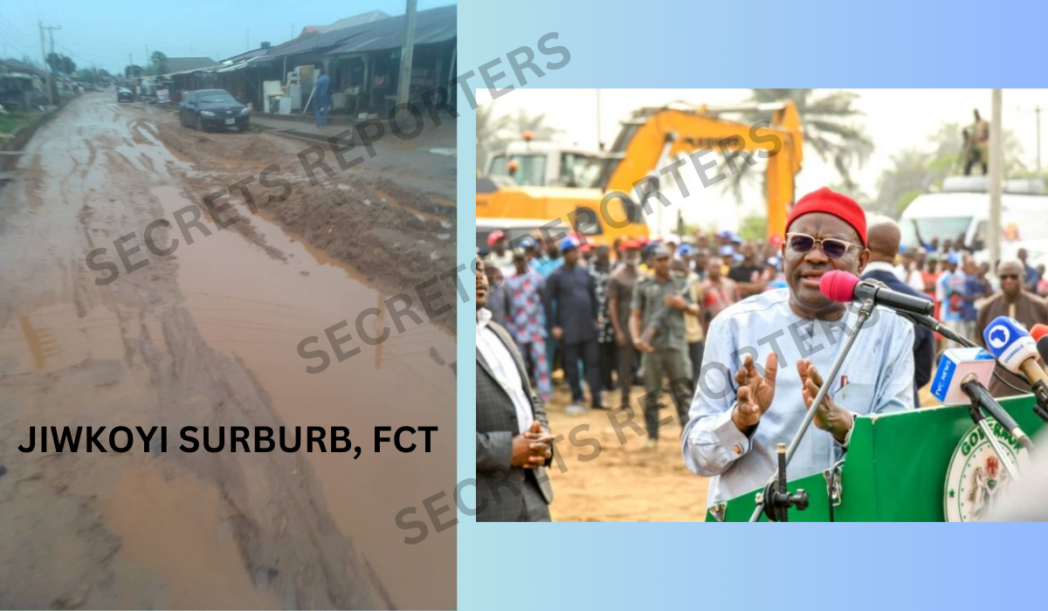 Residents of Abuja Community, Jikwoyi Lament, Beg FCT Minister Nyesom Wike To Come To Their Aid as Road Becomes Death-Trap