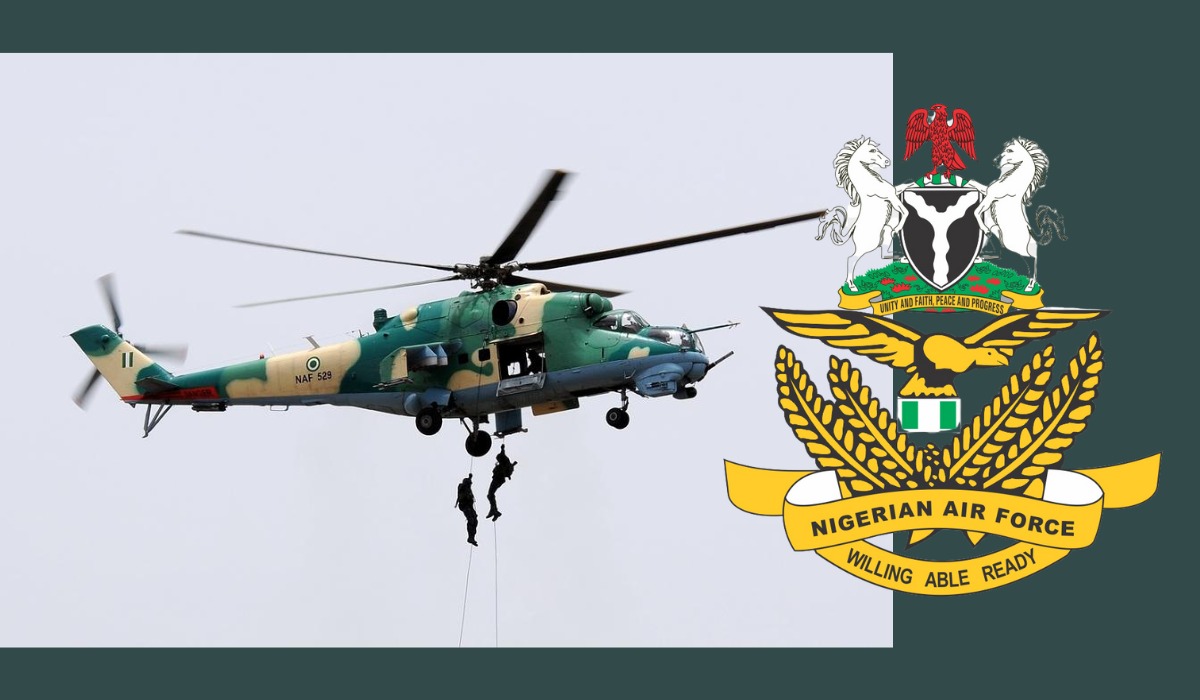 A Nigerian Airforce helicopter